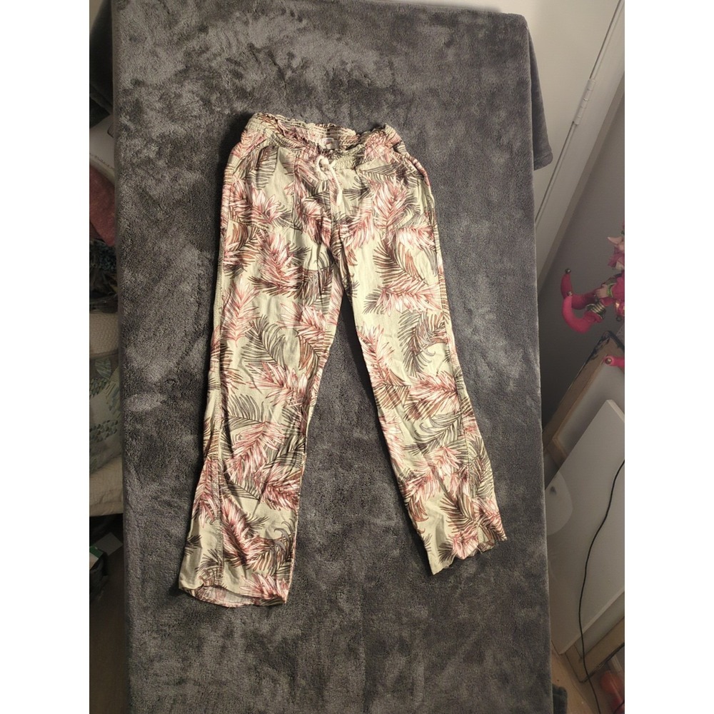 Cali 1850 Women's‎ Palm Print Linen Blend Pants size Medium